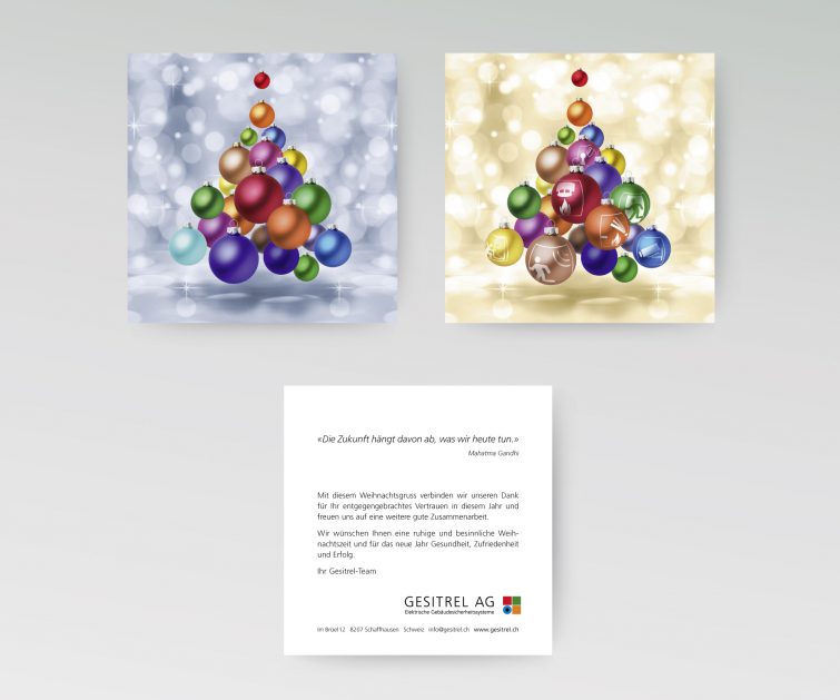 Design-Konzept für Weihnachtskarten für Gesitrel