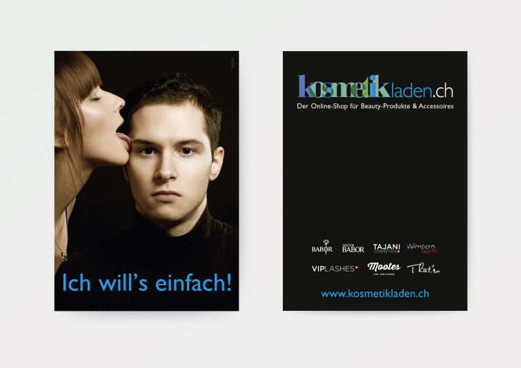 Design der Flyer für Kosmetikladen