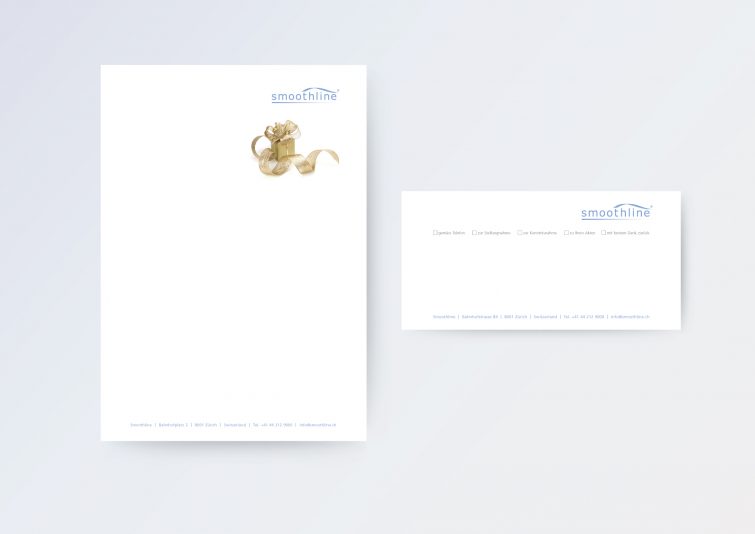 Design von xmas-Briefpapier und Beilagekarten für Smoothline