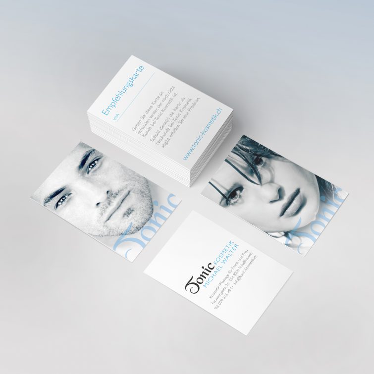 Design für Empfehlungskarten für Tonic Kosmetik