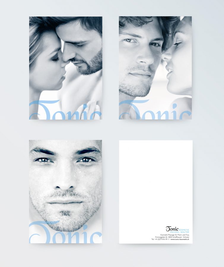Design der Postkarten für Tonic Kosmetik