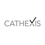 Logo von Cathexis in Zürich als Schriftzug mit Grossbuchstaben in Grau mit einem graphischen X als Korrekturhaken