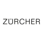 Schwarzer Schriftzug ZÜRCHER in Grossbuchstaben als Logo von Zürcher Coiffeur in Zürich